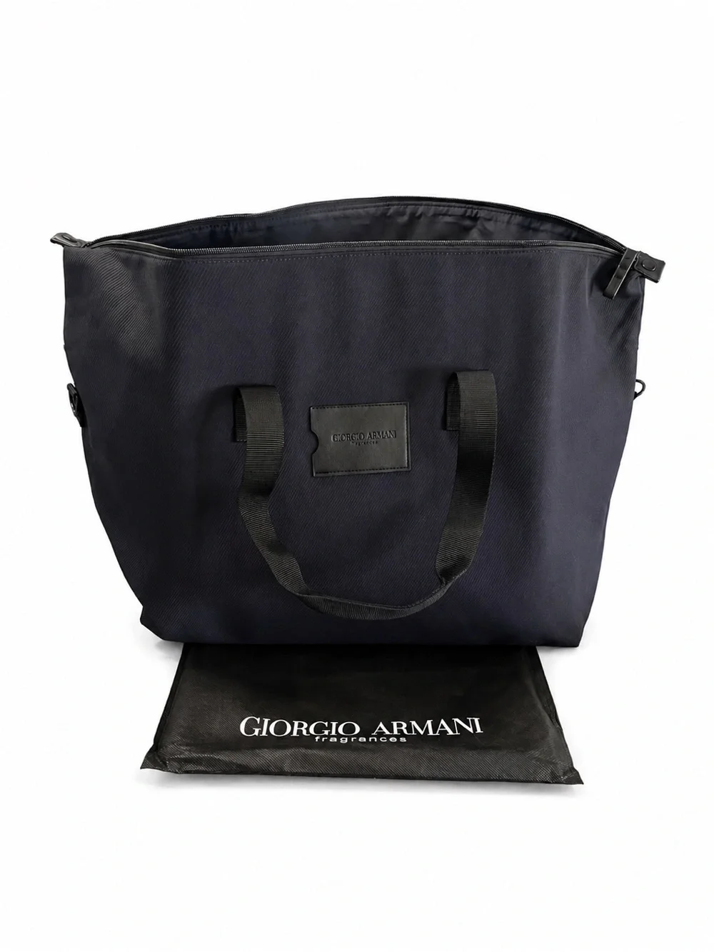 👜 Giorgio Armani Fragrances Navy Blue Weekender Travel Tote Bag NWT